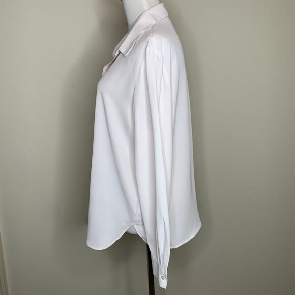 Mango Pale Pink Chiffon Blouse Sz 10 - Picture 3 of 10